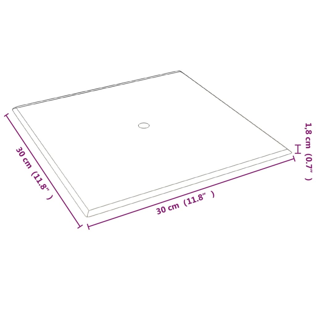 Painel de parede 12 pcs 30x30cm tecido 1,08 m² cor cinza-escuro