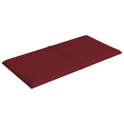 Painel de parede 12 pcs 30x15 cm tecido 0,54 m² vermelho tinto