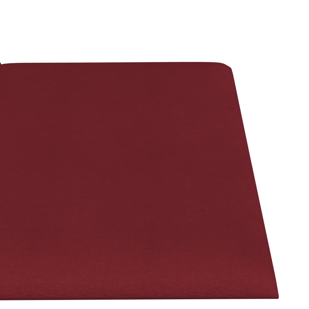 Painel de parede 12 pcs 30x15 cm tecido 0,54 m² vermelho tinto