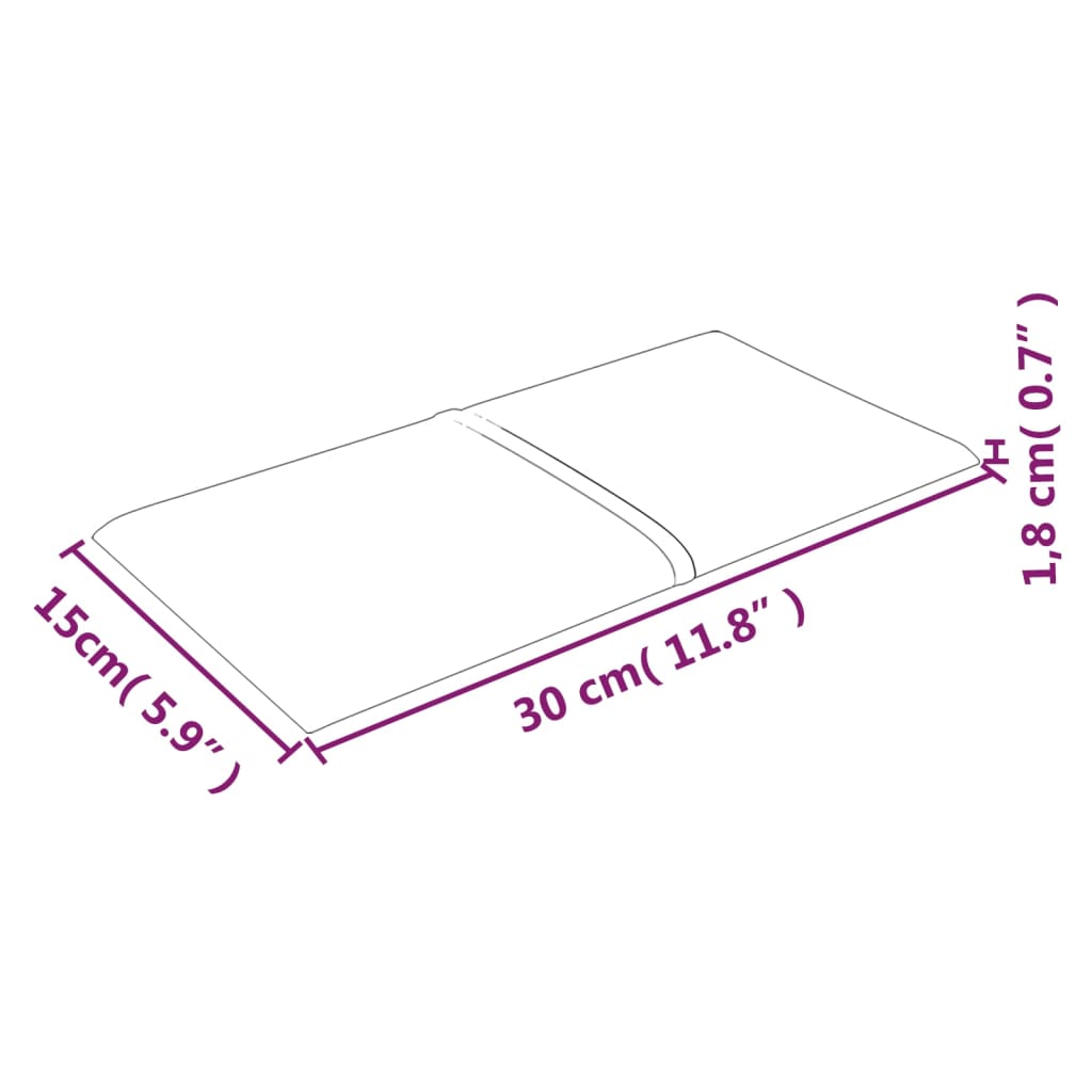 Painel de parede 12 pcs 30x15 cm tecido 0,54 m² amarelo-claro