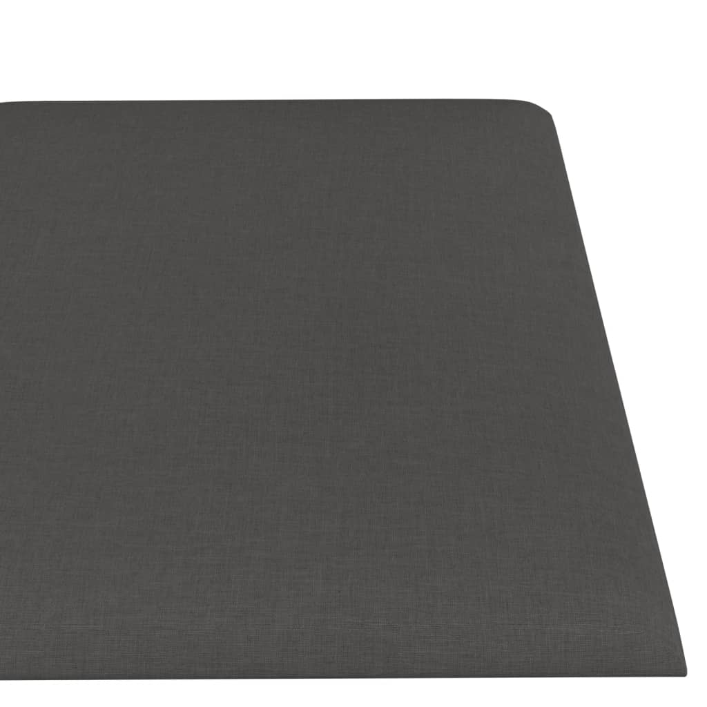 Painel de parede 12 pcs 60x15cm tecido 1,08 m² cor cinza-escuro