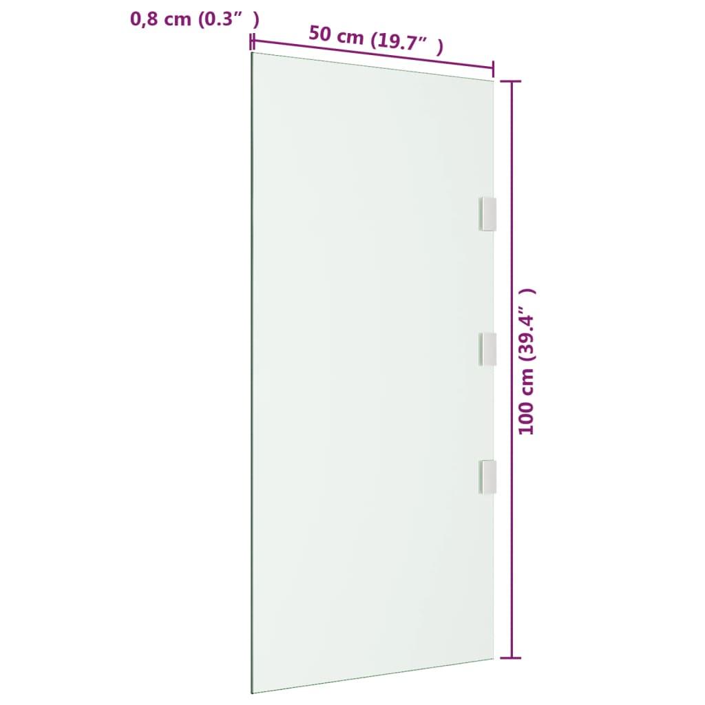 Painel lateral p/ toldo porta 2 pcs vidro temp. transparente