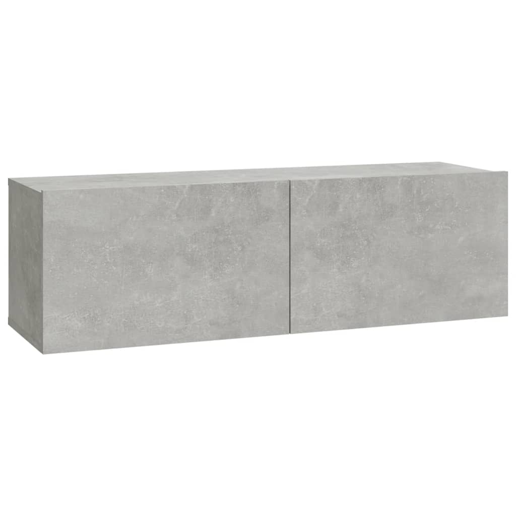 Móveis de TV parede 2pcs 100x30x30cm madeira cinza cimento