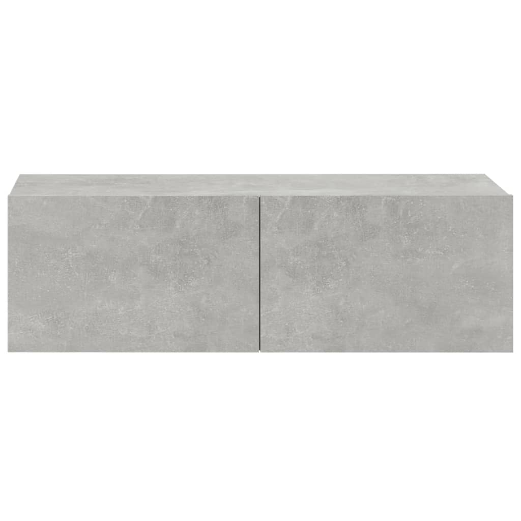 Móveis de TV parede 2pcs 100x30x30cm madeira cinza cimento