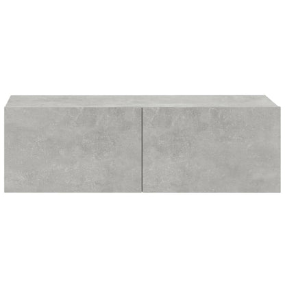 Móveis de TV parede 2pcs 100x30x30cm madeira cinza cimento