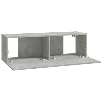 Móveis de TV parede 2pcs 100x30x30cm madeira cinza cimento