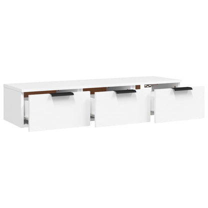 Móvel de TV de Parede Flix com 3 Gavetas de 102cm - Branco - Design Moderno