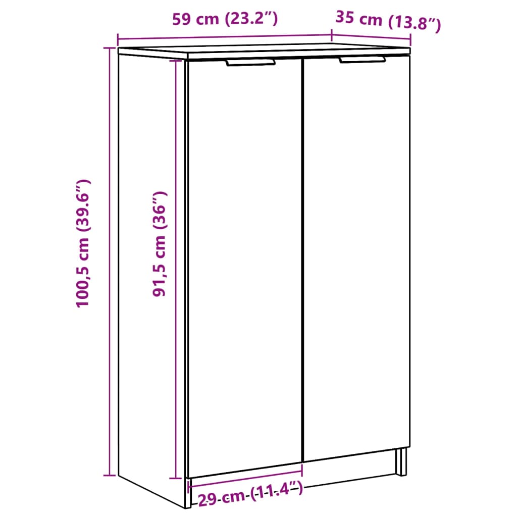 Sapateira Olga - Com 6 Prateleiras - Cor Branco - 59x35x100 cm - Derivados de Madeira - Design Nórdico