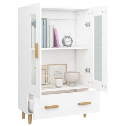 Vitrine Sara com Gaveta - Branco - Design Nórdico