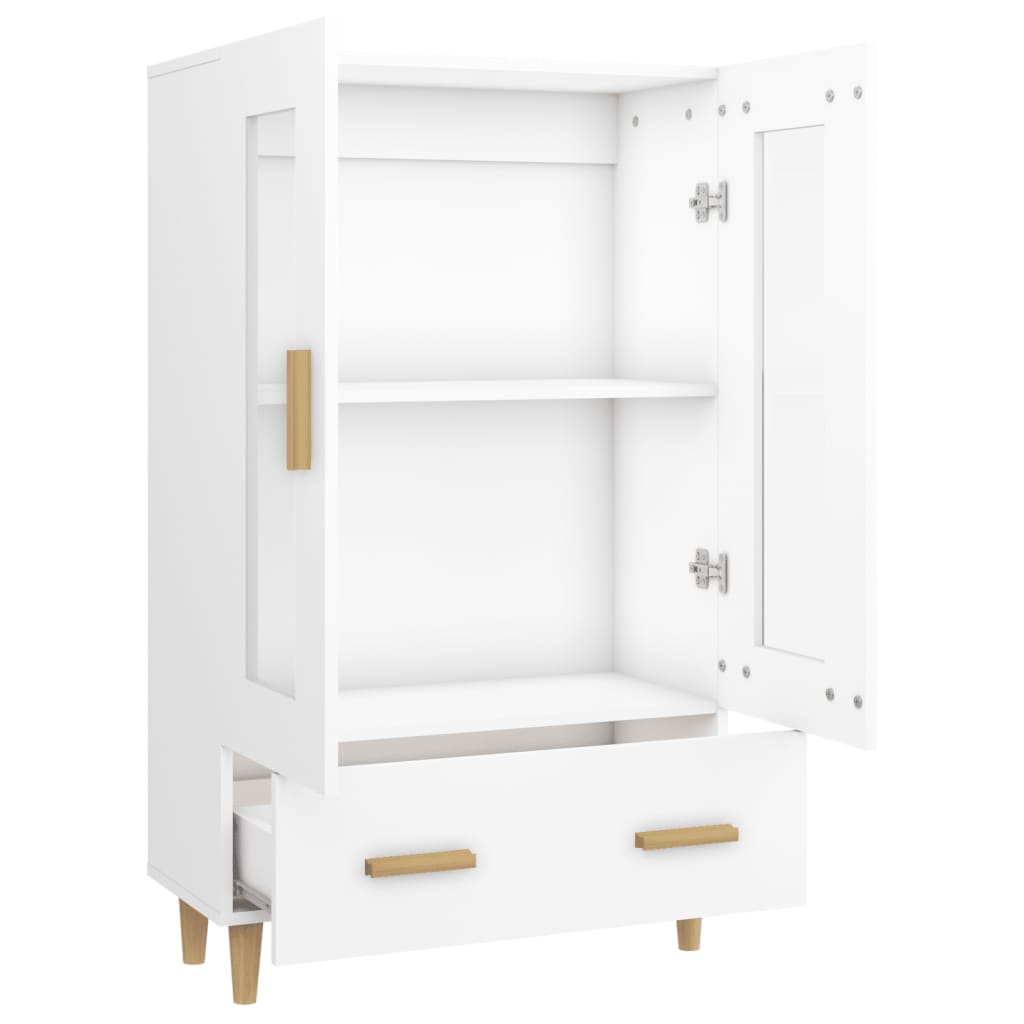 Vitrine Sara com Gaveta - Branco - Design Nórdico