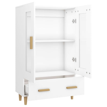 Vitrine Sara com Gaveta - Branco - Design Nórdico