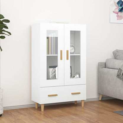 Vitrine Sara com Gaveta - Branco - Design Nórdico