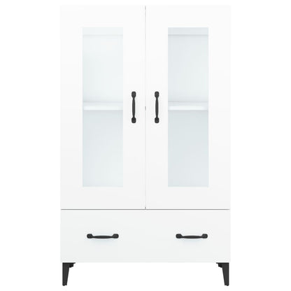 Vitrine Valquiria com Gaveta de 115 cm - Branco - Design Nórdico