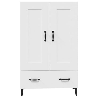 Armário Alto Donneti com 2 Portas e 1 Gaveta de 115 cm - Branco - Design Moderno