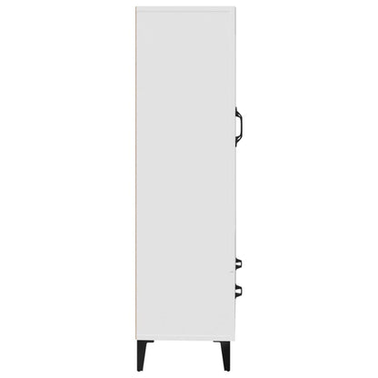 Armário Alto Donneti com 2 Portas e 1 Gaveta de 115 cm - Branco - Design Moderno