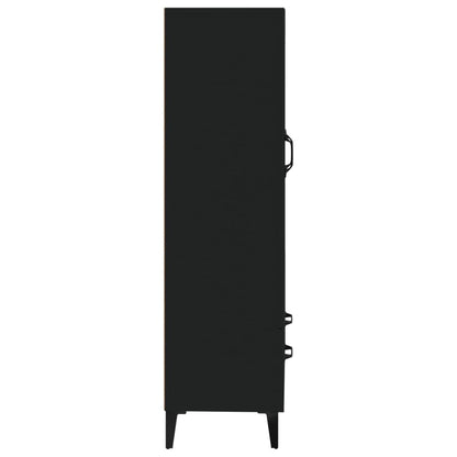 Armário Alto Donneti com 2 Portas e 1 Gaveta de 115 cm - Preto - Design Moderno