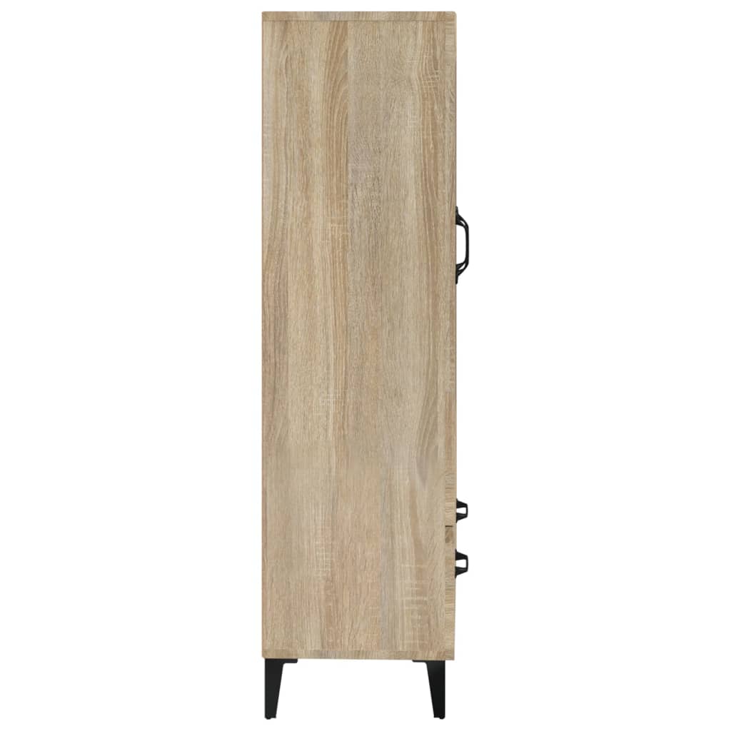 Armário Alto Donneti com 2 Portas e 1 Gaveta de 115 cm - Carvalho - Design Moderno