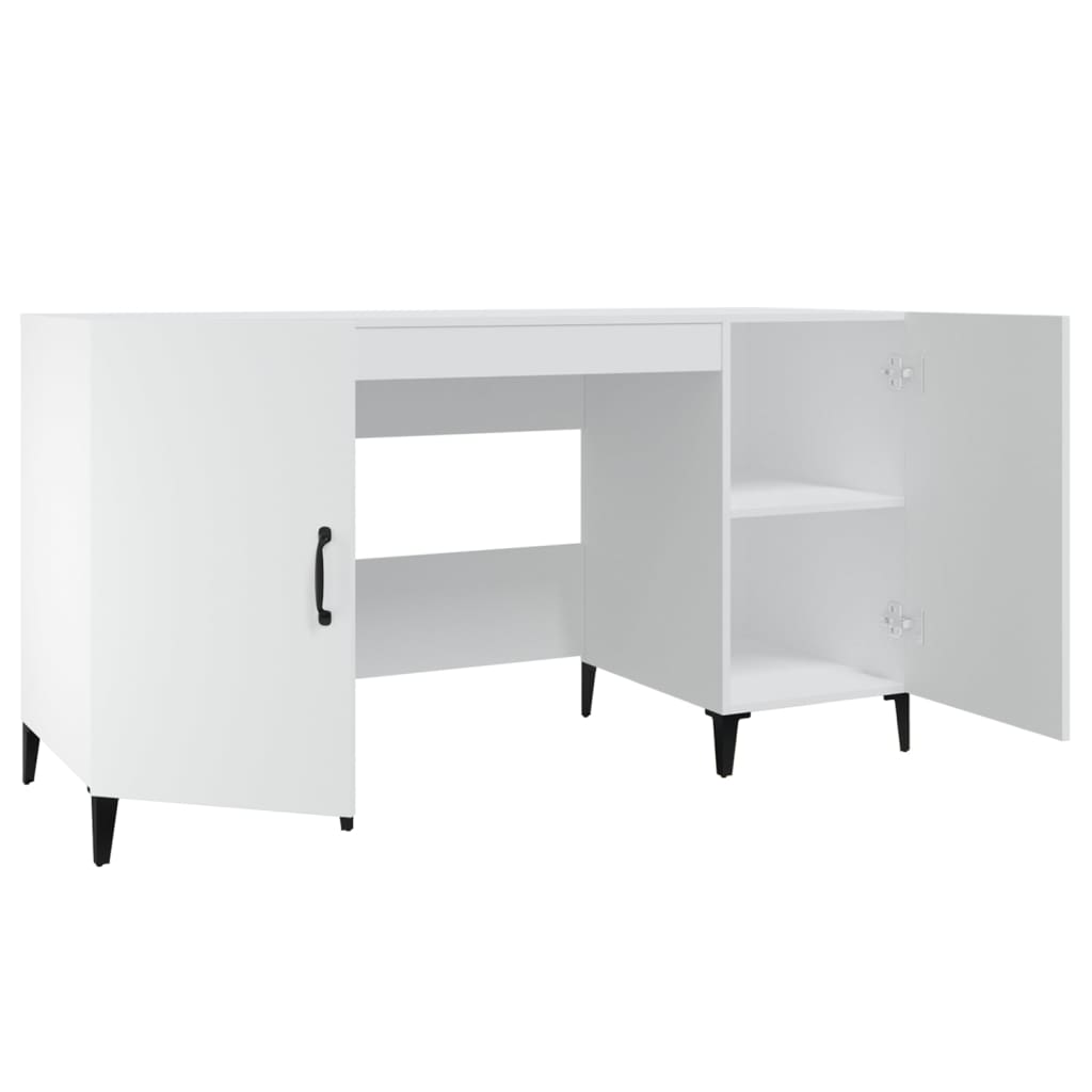 Secretária Mayra de 140 cm - Branco - Design Moderno