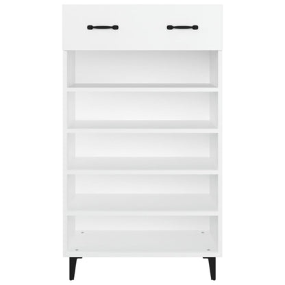 Sapateira Carry - Com 1 Gaveta e 5 Prateleiras - Cor Branco - 60x35x105 cm -Derivados de Madeira - Design Moderno