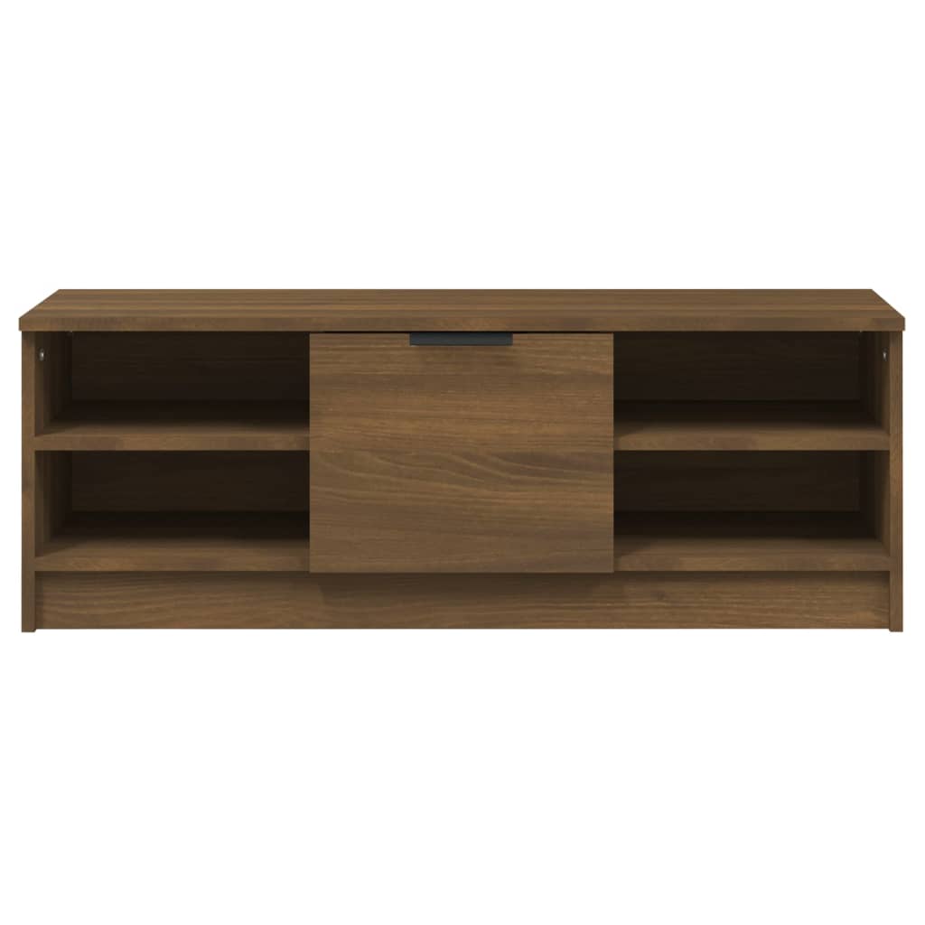 Móvel de TV Flix com 1 Porta e 4 Prateleiras de 102 cm - Castanho - Design Moderno