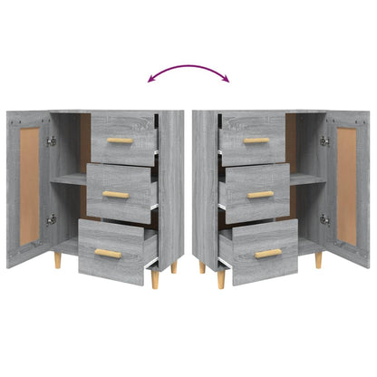 Aparador 69,5x34x90 cm madeira processada cor sonoma cinzento