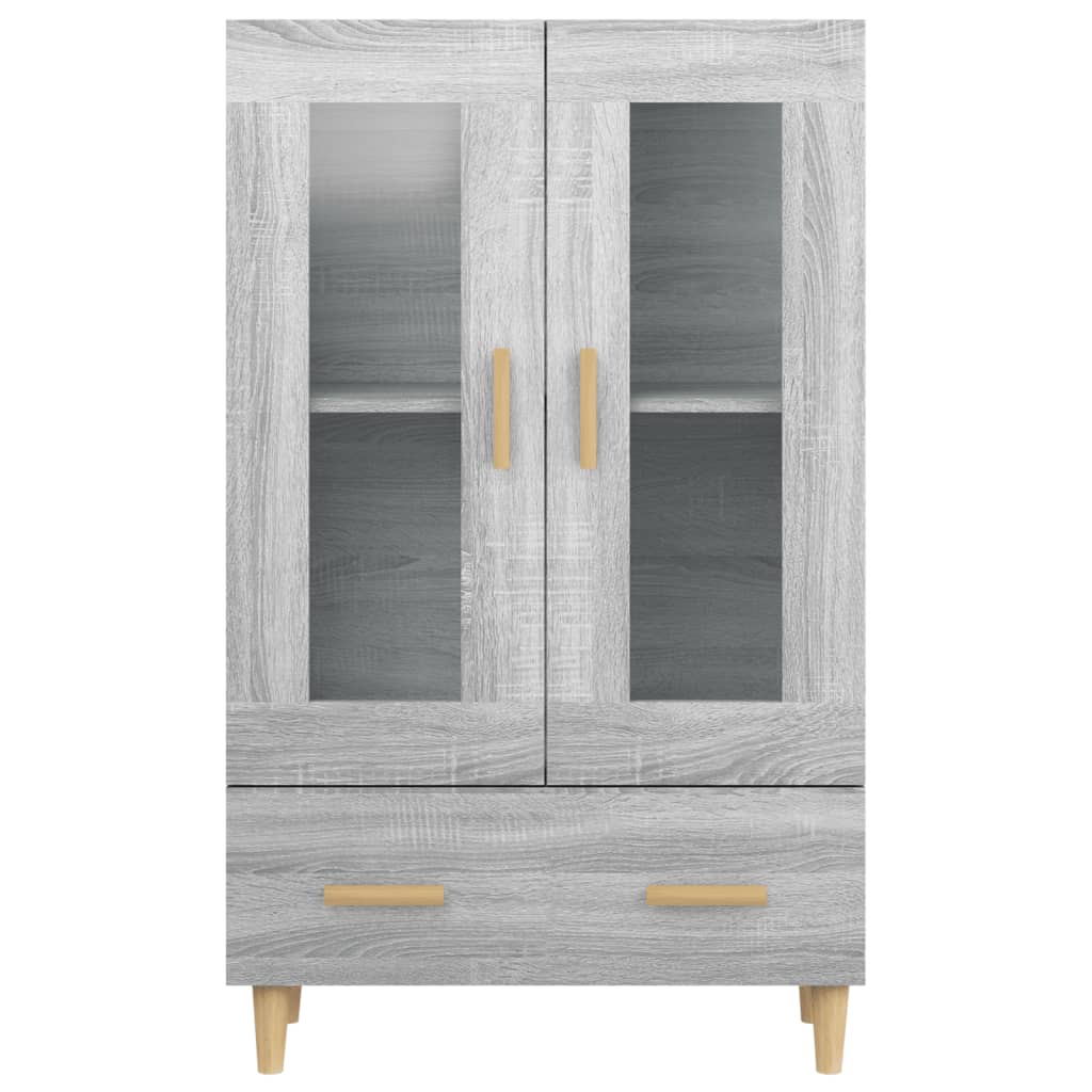 Vitrine Sara com Gaveta - Cinzento - Design Nórdico