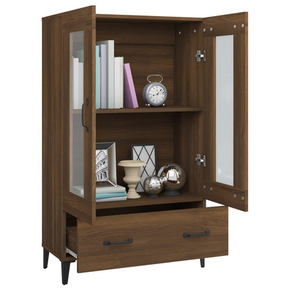 Vitrine Valquiria com Gaveta de 115 cm - Castanho - Design Nórdico