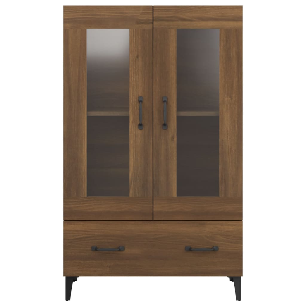 Vitrine Valquiria com Gaveta de 115 cm - Castanho - Design Nórdico