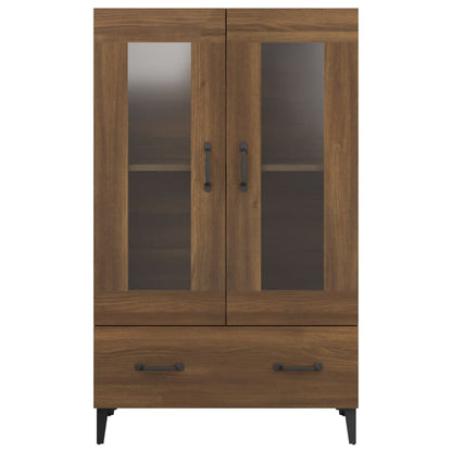 Vitrine Valquiria com Gaveta de 115 cm - Castanho - Design Nórdico