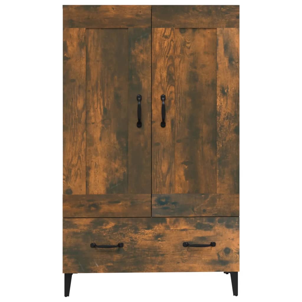 Armário Alto Donneti com 2 Portas e 1 Gaveta de 115 cm - Madeira Rústica - Design Moderno