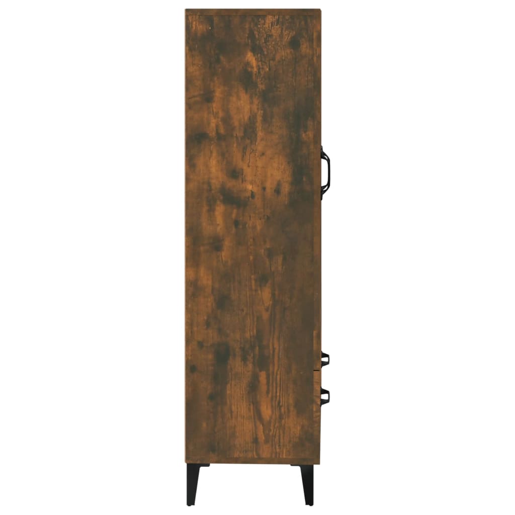 Armário Alto Donneti com 2 Portas e 1 Gaveta de 115 cm - Madeira Rústica - Design Moderno