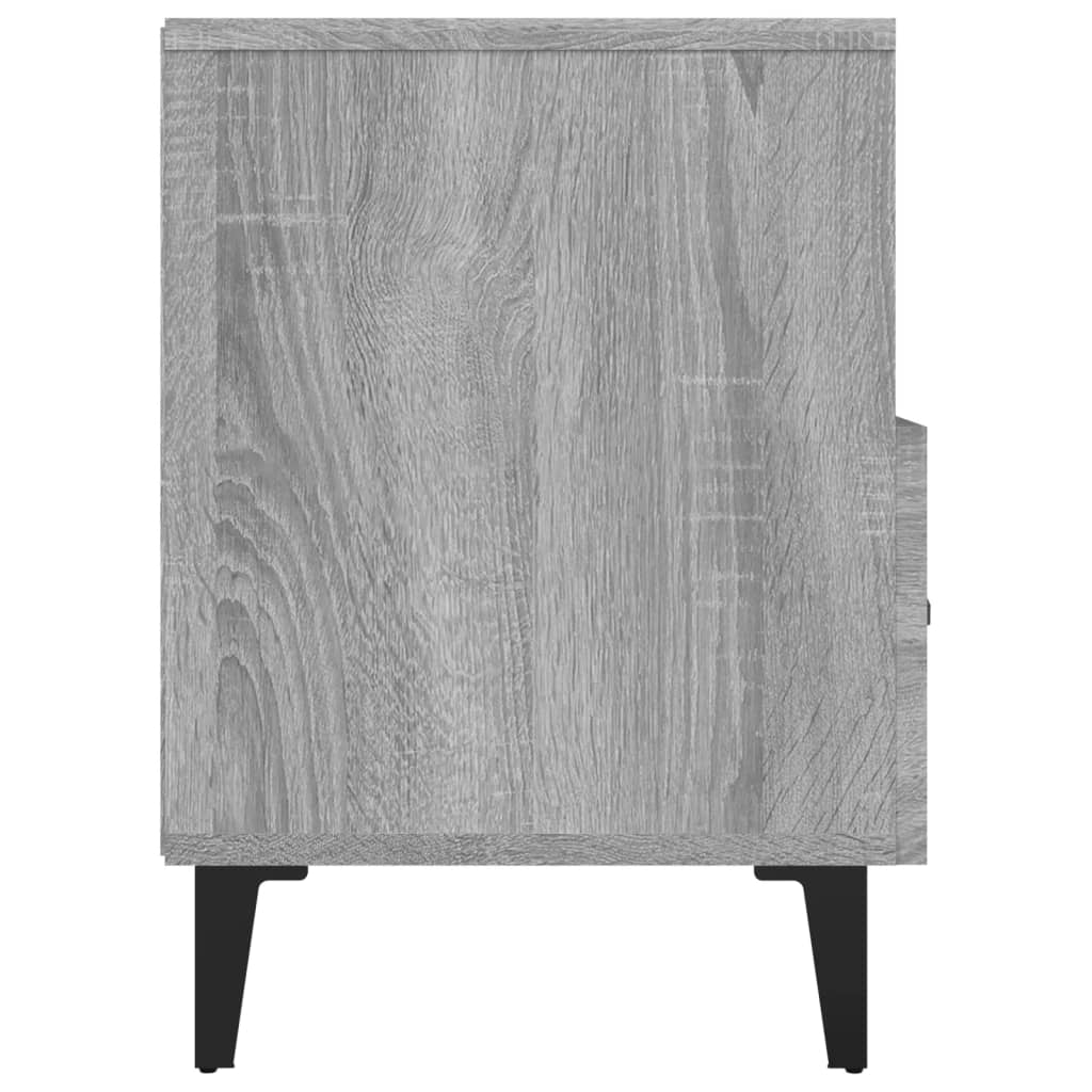 Móvel de TV Calibro com 2 Gavetas e Prateleiras de 80 cm - Cinzento Sonoma - Design Moderno