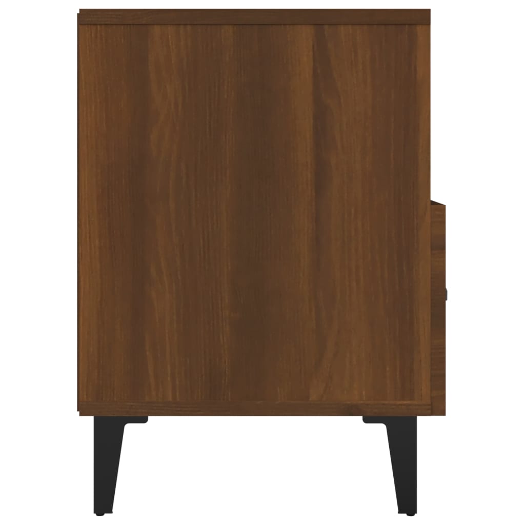 Móvel de TV Calibro com 2 Gavetas e Prateleiras de 80 cm - Castanho - Design Moderno