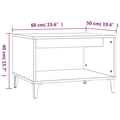 Mesa centro 60x50x40 cm derivados de madeira carvalho castanho