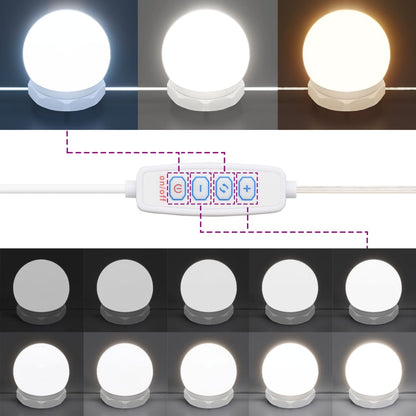 Toucador Enza com Espelho, Luzes LED e Arrumação - Nogueira - Design Moderno