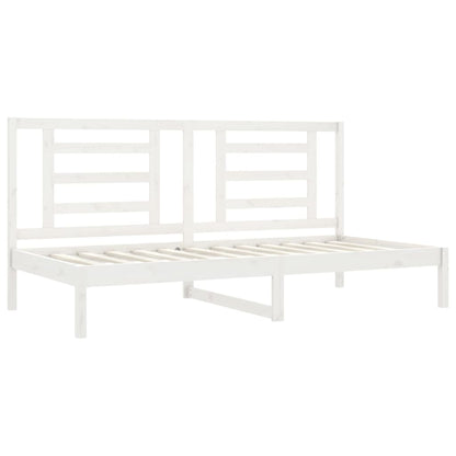 Sofá-cama sem colchão 80x200 cm madeira de pinho maciça branco