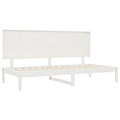 Sofá-cama sem colchão 90x200 cm madeira de pinho maciça branco