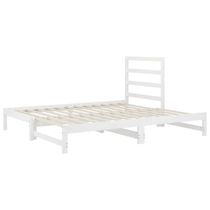 Sofá-cama de puxar 2x(90x200) cm pinho maciço branco