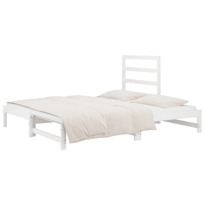 Sofá-cama de puxar 2x(90x200) cm pinho maciço branco