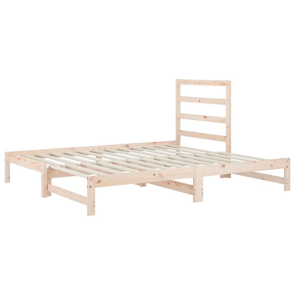 Estrutura sofá-cama de puxar 2x(90x190) cm pinho maciço