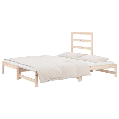 Estrutura sofá-cama de puxar 2x(90x190) cm pinho maciço