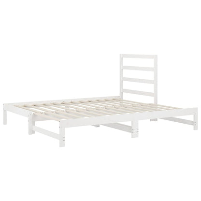 Estrutura sofá-cama de puxar 2x(90x190) cm pinho maciço branco