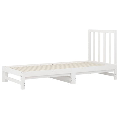 Sofá-cama de puxar 2x(90x200) cm pinho maciço branco