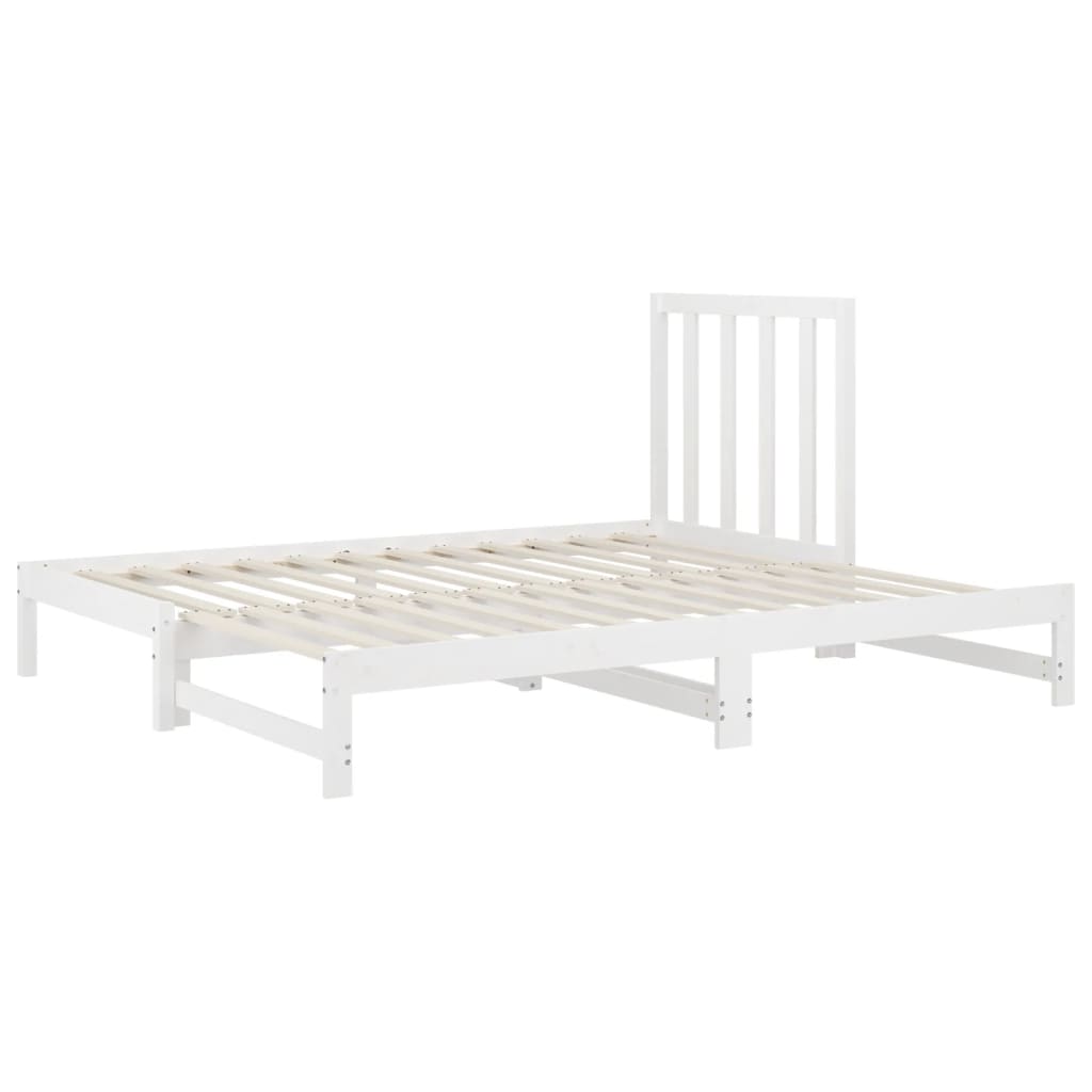 Sofá-cama de puxar 2x(90x200) cm pinho maciço branco