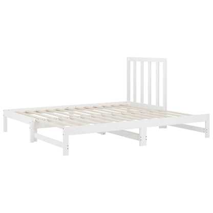 Sofá-cama de puxar 2x(90x200) cm pinho maciço branco