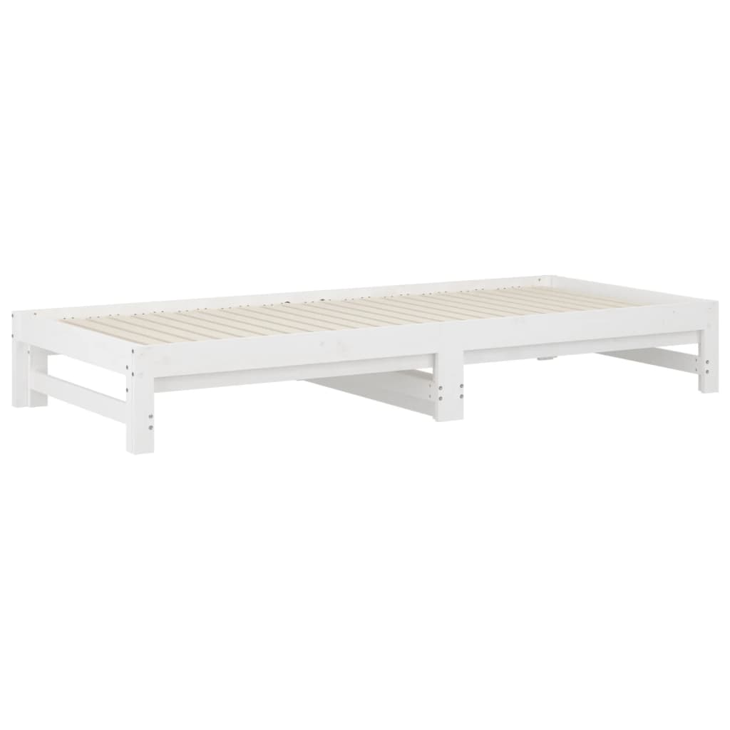 Sofá-cama de puxar 2x(90x200) cm pinho maciço branco