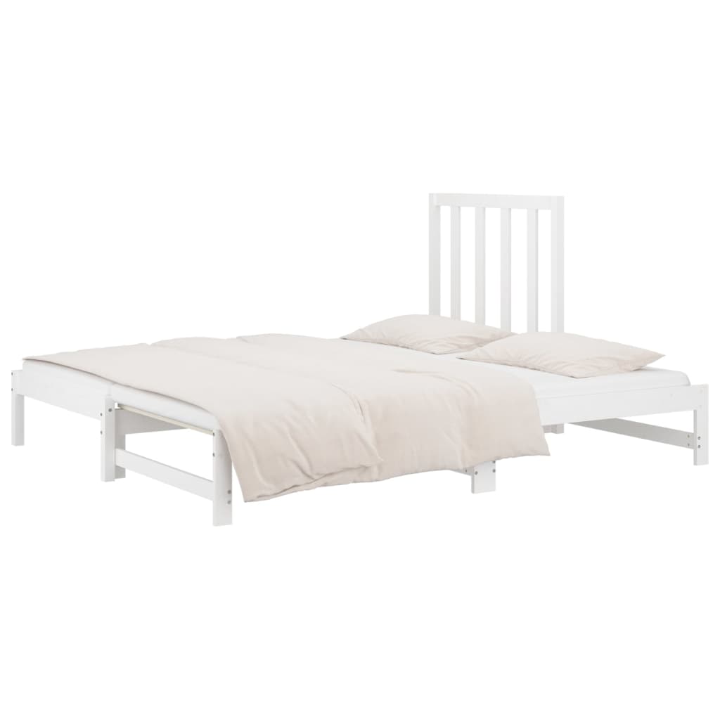 Sofá-cama de puxar 2x(90x200) cm pinho maciço branco