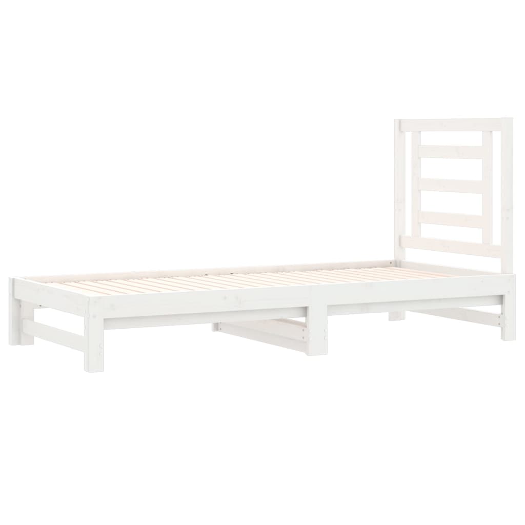 Sofá-cama de puxar 2x(90x200) cm pinho maciço branco