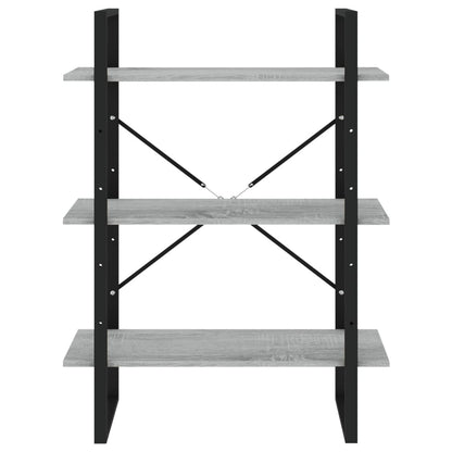 Estante 5 prat. 80x30x175 cm derivados madeira cinzento sonoma