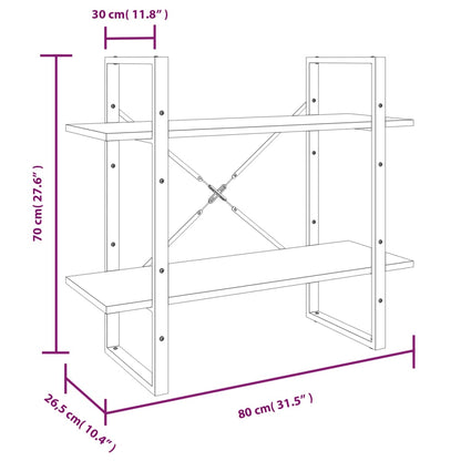 Estante 5 prat. 80x30x175 cm derivados madeira cinzento sonoma